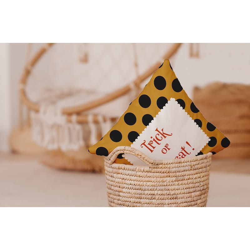 Halloween Trick or Treat Dots Accent Pillow
