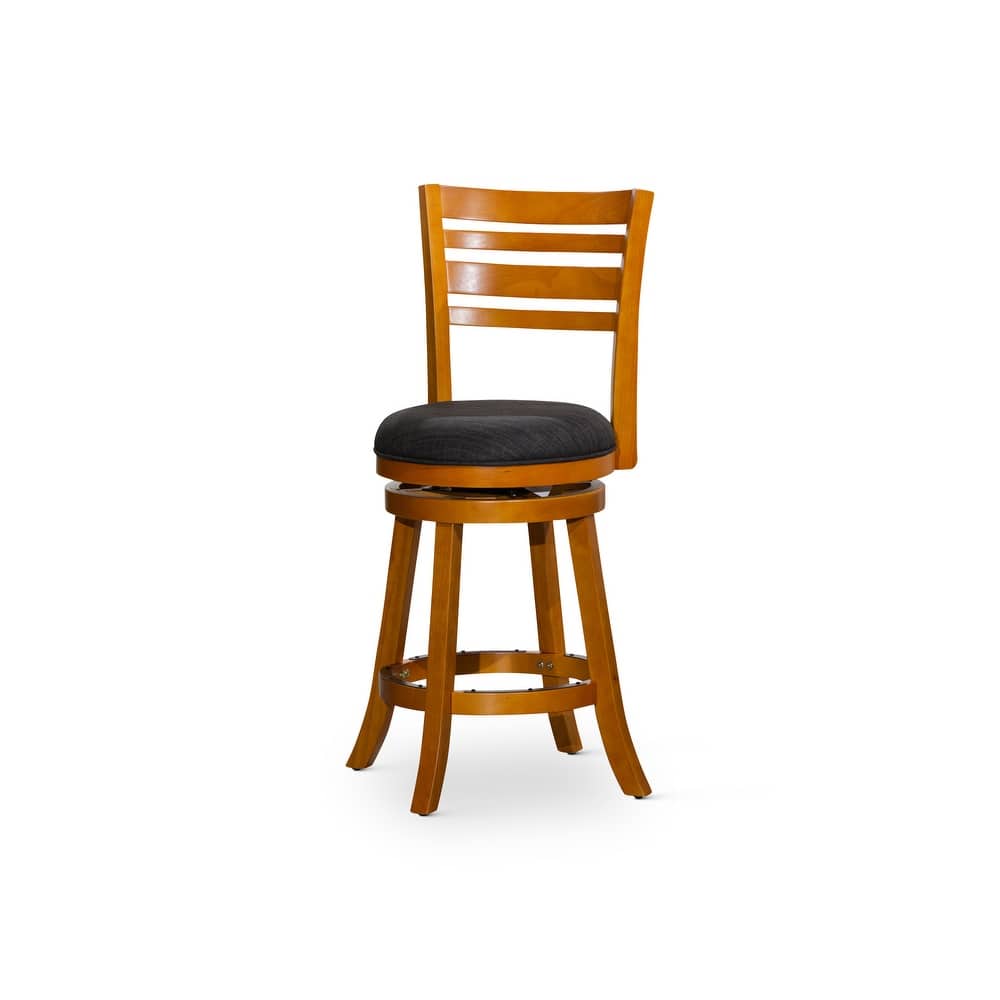 DTY Indoor Living Granby 4-Slat Back Swivel Stool