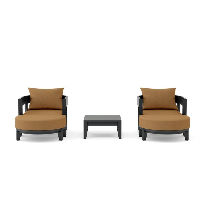 SET-172 5-pc Coronado Aluminum Deep Seating Set - Canvas Teak