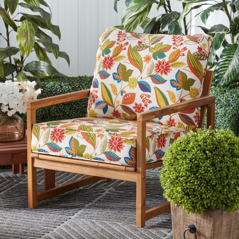 Outdoor 2-Piece Reversible Deep Seat Cushion Set (Cushions Only)