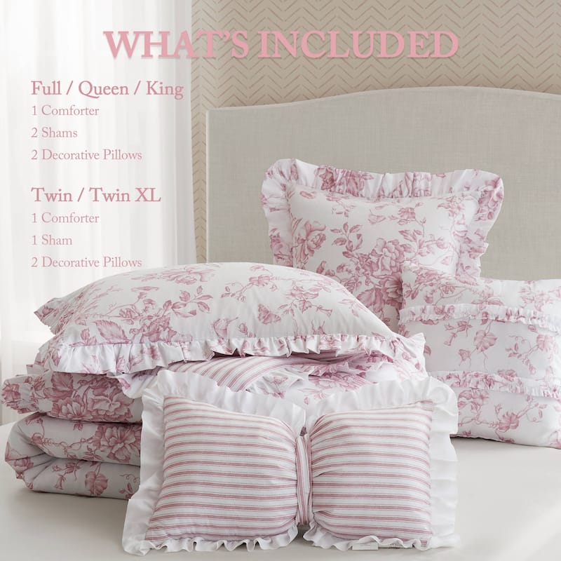 Madison Park Essentials Adele Comforter Set with Decorative Pillows