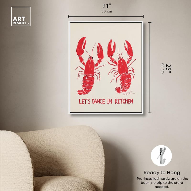Let's Dance In Kitchen Canvas by Art Remedy