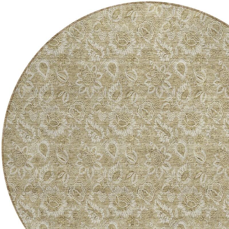 HomeRoots Floral Transitional Rectangle Outdoor Rug