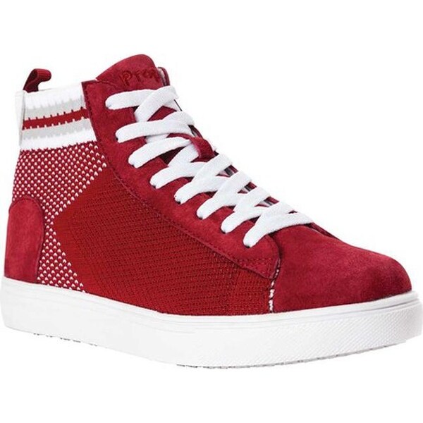 dark red high tops