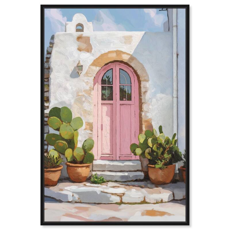 Pink Door I Canvas by Art Remedy - 20" x 30" - Black