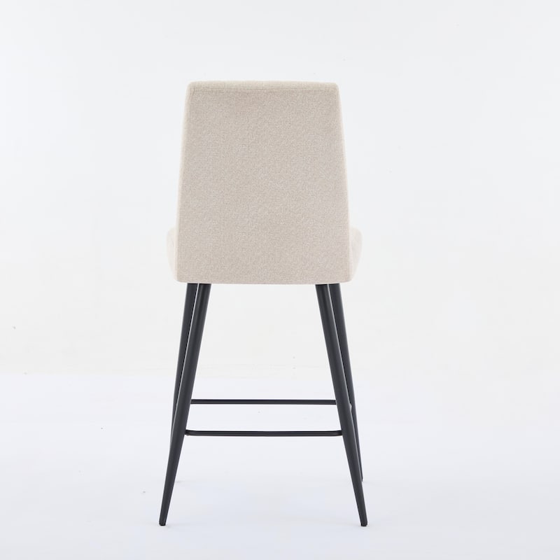 Upholstered Bar Chairs Side Chairs Set of 2 - Beige