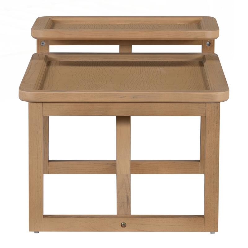 Modern 2 Piece Nesting Coffee Table Set