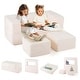 preview thumbnail 1 of 4, Modular Play Couch Kids Play Crawling Floor Sofa for Boys & Girls Beige