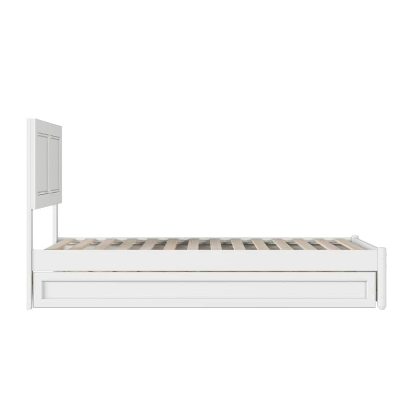 Clayton Platform Bed with Panel Footboard and Twin Trundle