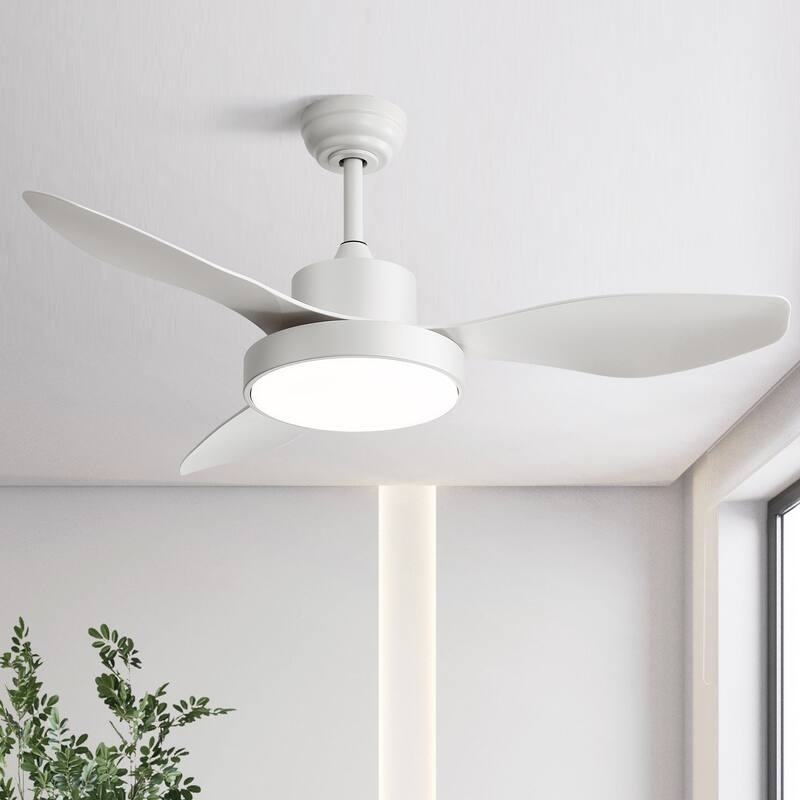 Sofucor 47 Inch Ceiling Fan with Light,Large Dimmable Memory LED,6 Speeds 5500CFM High Velocity Timer Reversible,ETL - 47 Inches