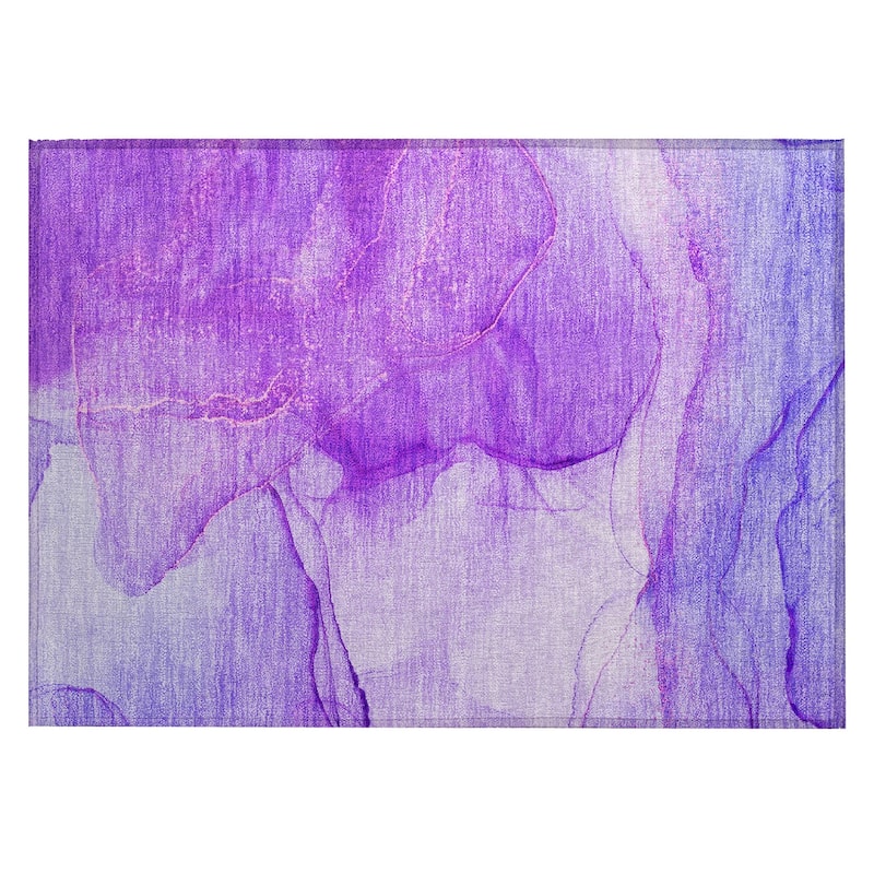 Almisi Contemporary Abstract Weather Resistant Timeless Fusion Outdoor Rug