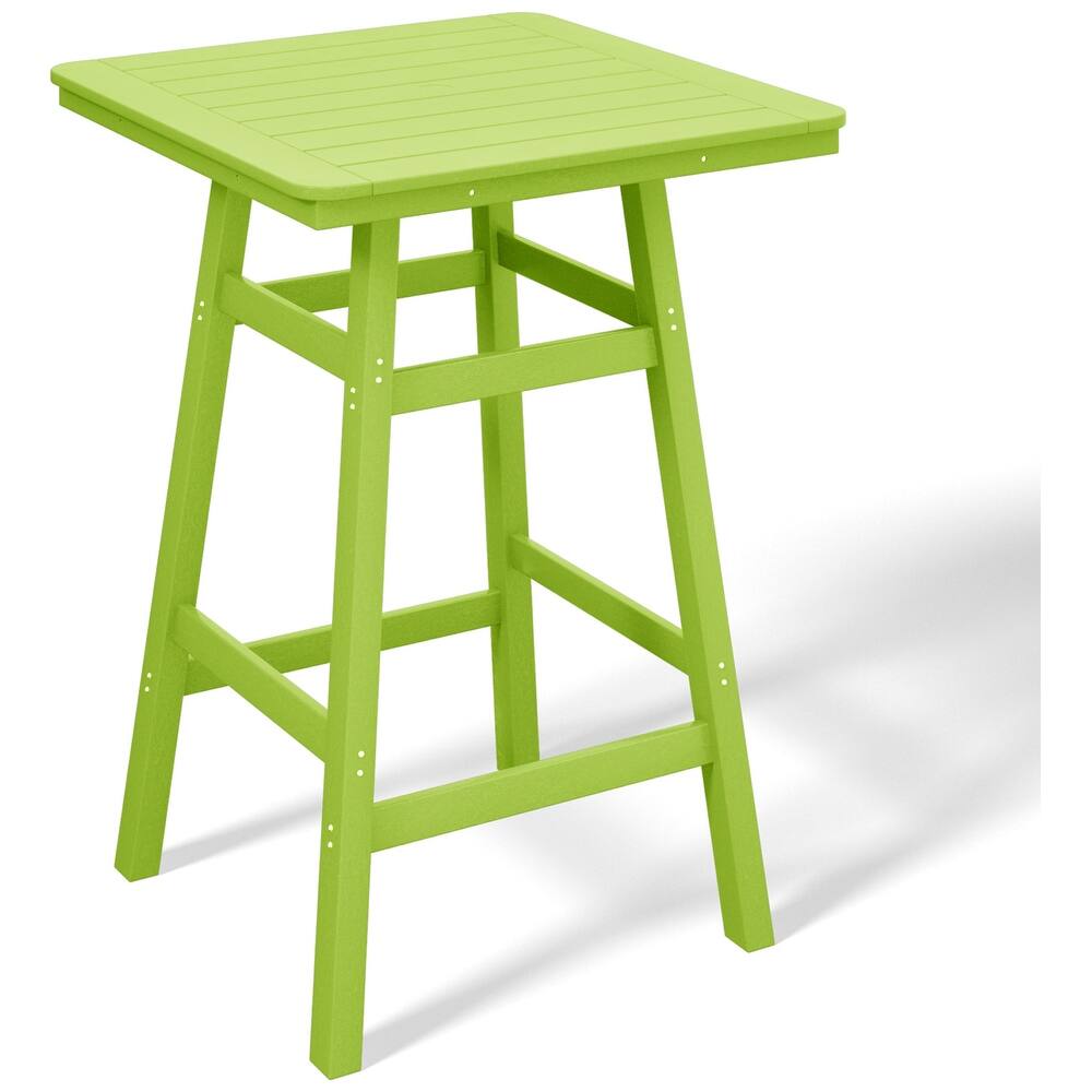 Laguna Hdpe All Weather Outdoor Patio 30" Square Bar Table