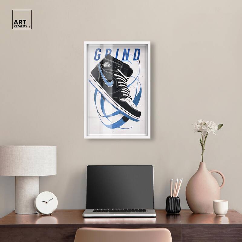 Blue Ribbon Sneaker Shadowbox by Art Remedy