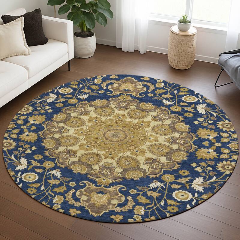 Machine Washable Indoor/ Outdoor Global Eckley Chantille Rug
