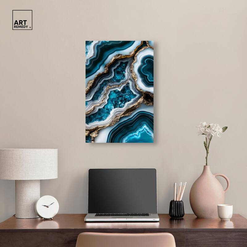 Teal Tides Treasure II Canvas by Art Remedy, Gallery Wrapped