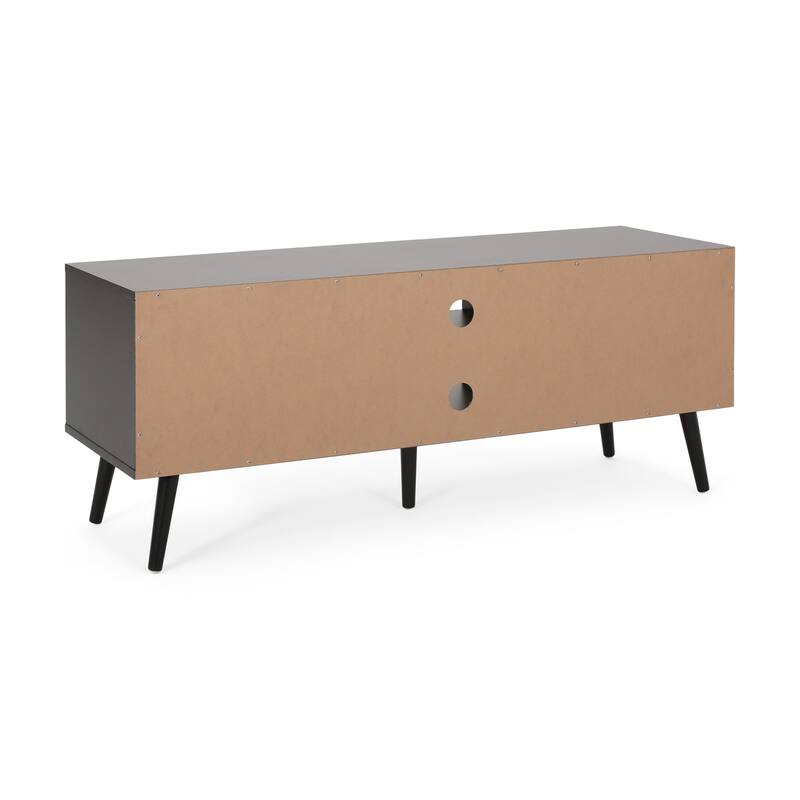 Peermont Mid-Century Modern TV Stand with 2 Doors and 2 Shelves by Christopher Knight Home - 47.25" W x 15.50" D x 18.50" H