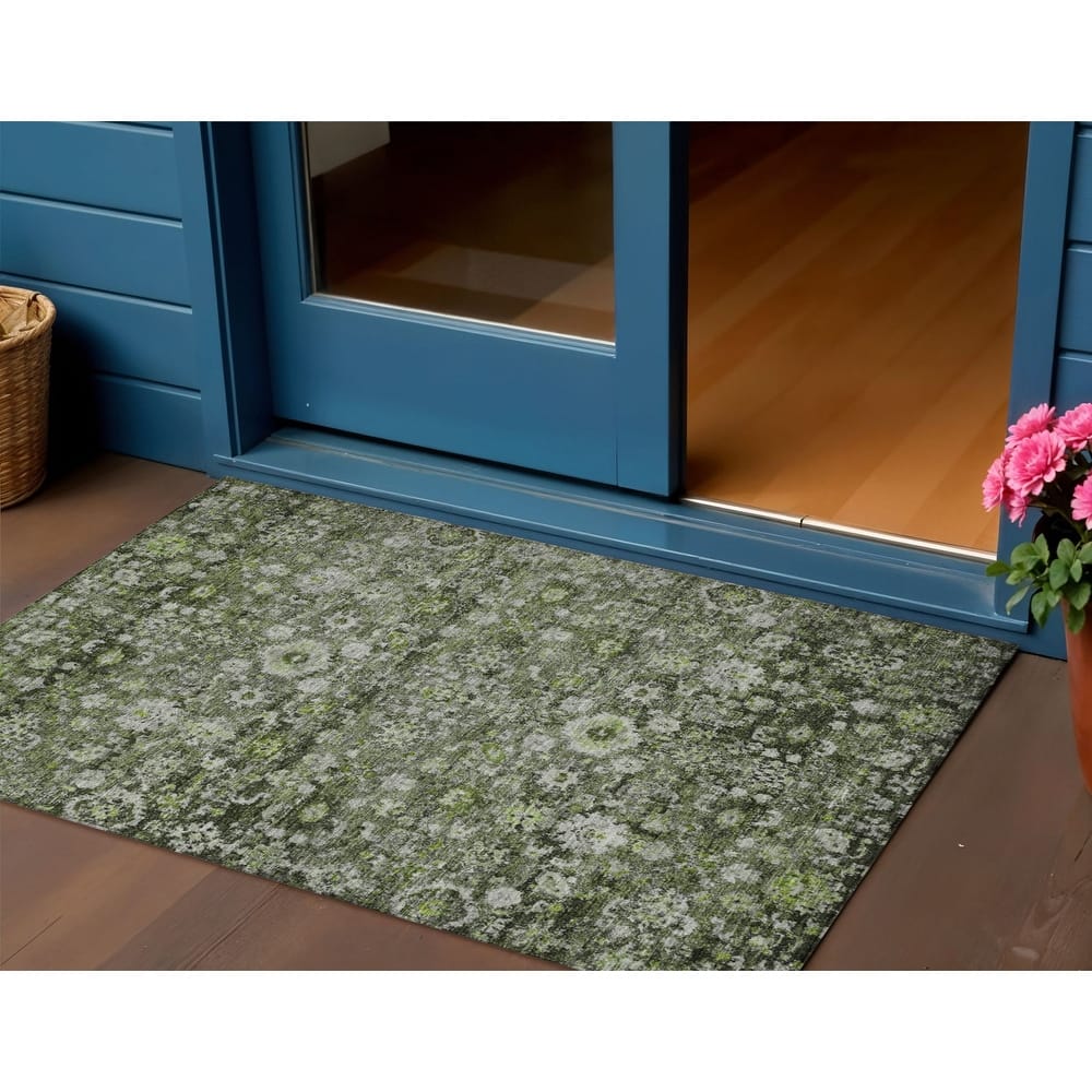 HomeRoots Oriental Traditional Rectangle Outdoor Rug