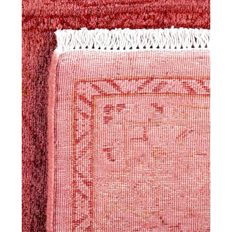 Overdyed One-of-a-Kind Hand-Knotted Area Rug - Pink - 2' 6" x 14' 2"