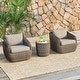 preview thumbnail 3 of 78, Patio Wicker Furniture Set Outdoor Rattan Bistro Set