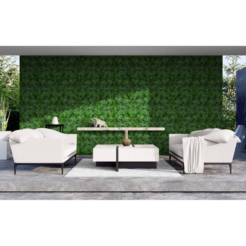 Artificial Green Foliage UV-protected for Outdoor Decor (Set of 4)