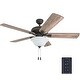 preview thumbnail 2 of 7, Prominence Home Boulder Ridge Farmhouse 52" Aged Bronze LED Ceiling Fan, Bowl Light, Barnwood Blades, 3 Speed Remote
