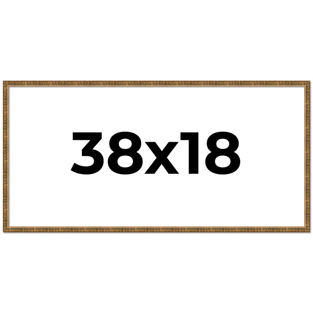 38x18 Frame Gold Kingsley Distressed Solid Wood Picture Frame Width