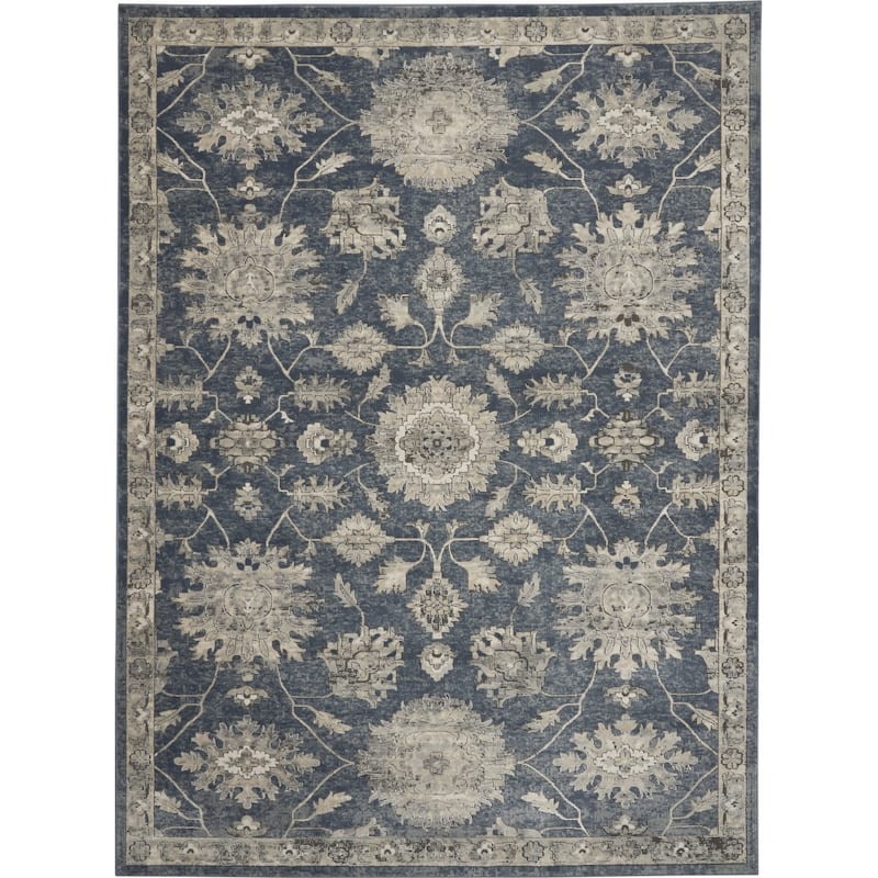 Power Loomed Floral Traditional Area Rug - 142' X '106' X '0.32