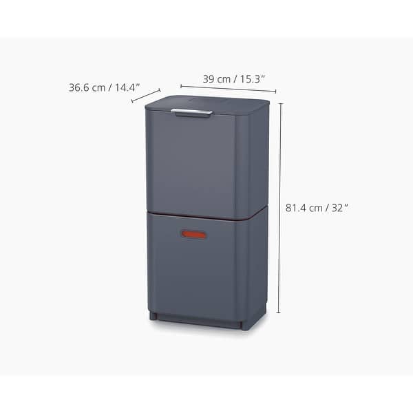 Joseph Joseph Totem Max 60L Dual Trash Can and Recycle Bin Bed Bath