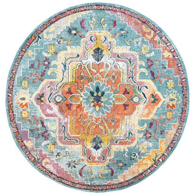 SAFAVIEH Crystal Floretta Vintage Boho Medallion Rug