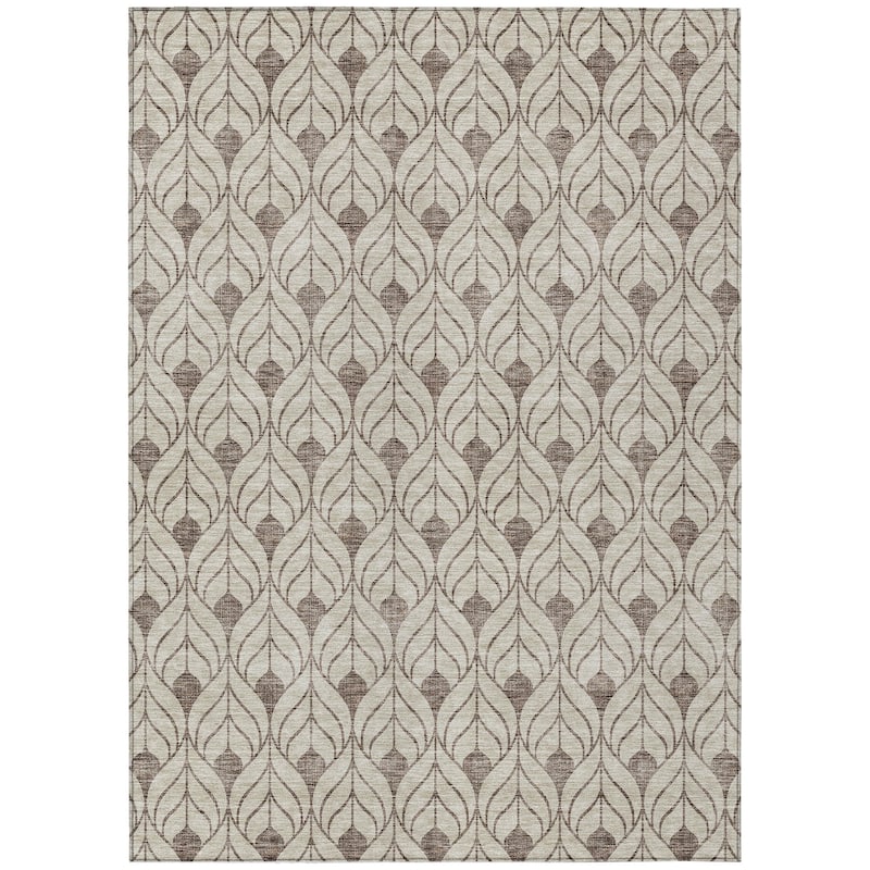 Machine Washable Indoor/ Outdoor Chantille Contempoary Geo Rug