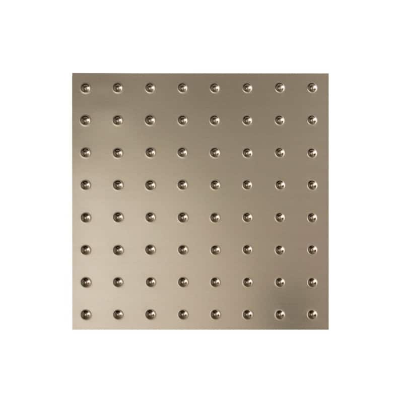 FASÄDE Minidome Decorative Vinyl 2ft x 2ft Lay in Ceiling Panel in Brushed Nickel (5 Pack) - 12in x 12in Sample - Brushed Nickel