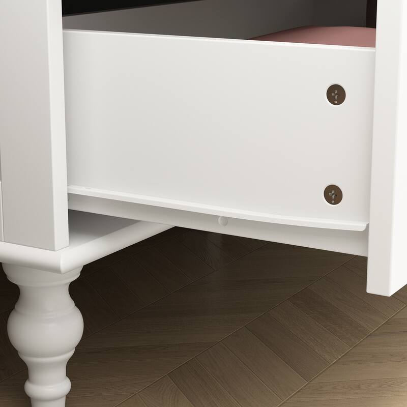 Storage Family Wardrobe Armoire Closet Mirrored Door White Lacquer