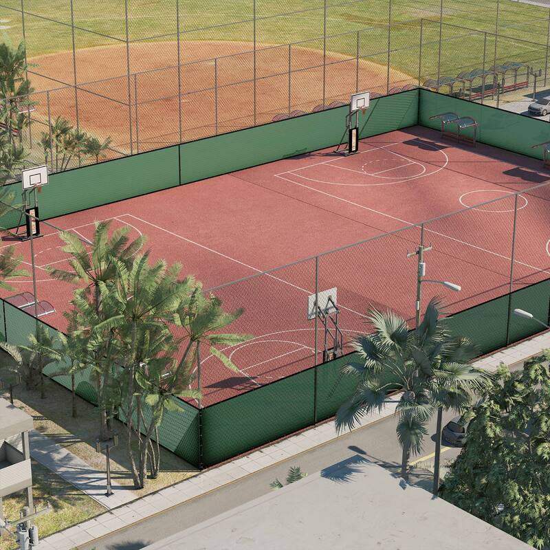 ColourTreeUSA 25 ft. Length Fence Privacy Screen Windscreen Cover Fabric Shade Tarp Netting Mesh Cloth Commercial Grade 170 GSM