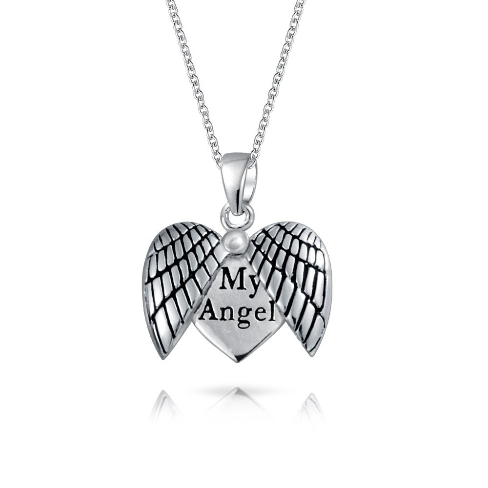 Personalized Angel Wing Heart Locket Necklace That Hold Pictures Photo Heart Shape Locket Gift for Girl Women