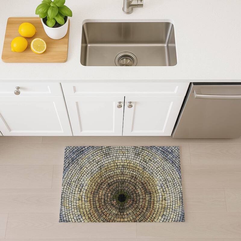 Machine Washable Indoor/ Outdoor Mosaic Rome Chantille Rug