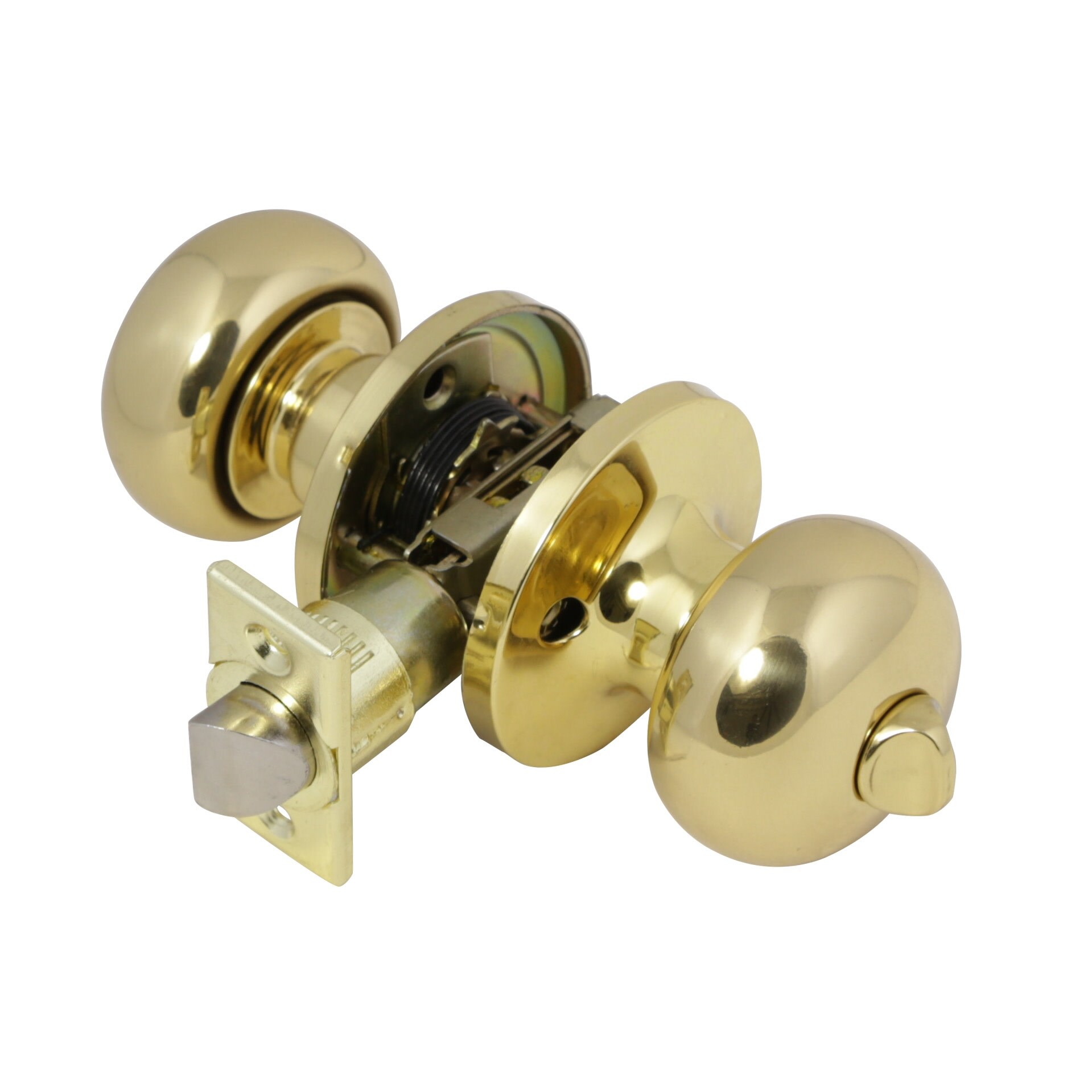 Polished Brass Finish Locks P5232TPB Privacy Knob Set