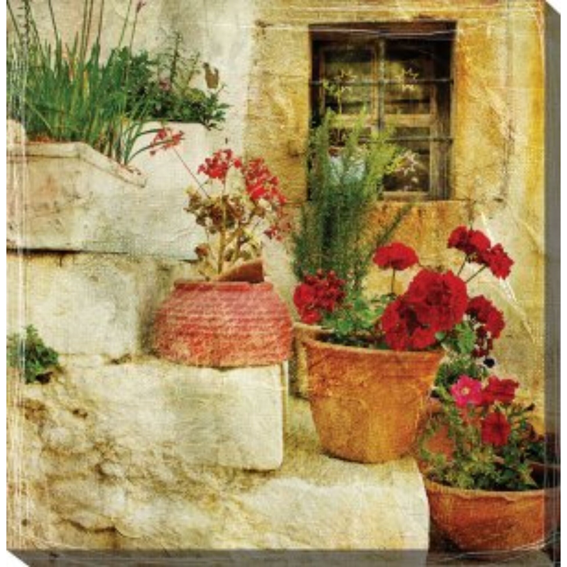 Green And Red Simply Perfect Garden Outdoor Canvas Square Wall Art Decor 24 X 24 Overstock 32298806
