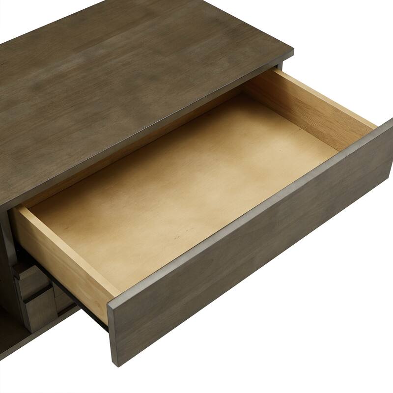 Kieran Mid-Century Wood 2-Drawer TV Stand by iNSPIRE Q Modern - 59-Inch