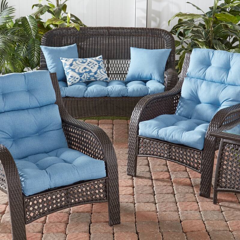 Solid Heathered Outdoor Square Throw Pillow (Set of 2)