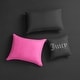 preview thumbnail 13 of 13, Juicy Couture Alexis Reversible Comforter Set 8 Piece Bed in a Bag Queen Black/Hot Pink