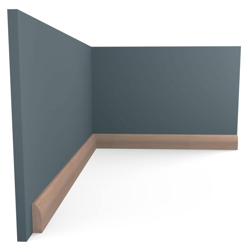 WM827: 3/8-in D x 1-1/4-in W x 96-in L Americraft Solid Hardwood Stain Grade Modern Stop Moulding