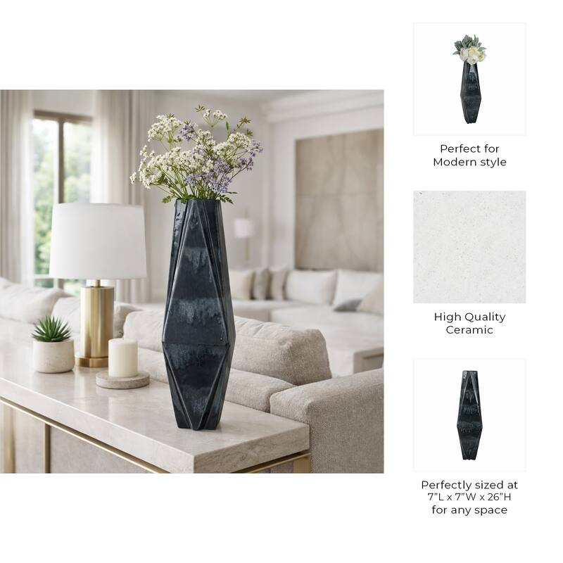 Decorative Vase - Ceramic Tall Sculptural