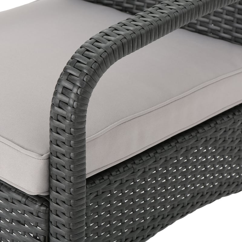 Cordoba Outdoor Wicker 4-piece Conversation Set with Cushions by Christopher Knight Home