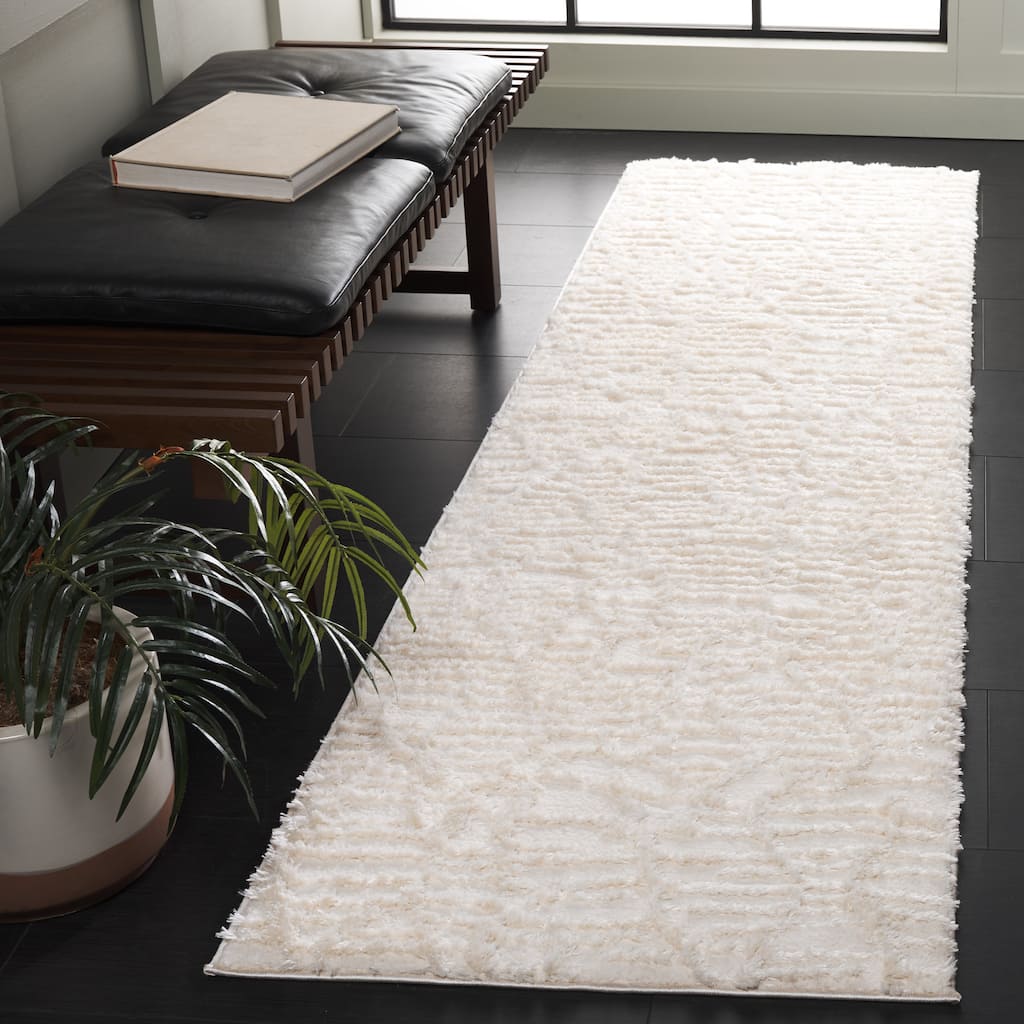 SAFAVIEH Seattle Enny Shag Modern Contemporary 1-inch Thick Rug
