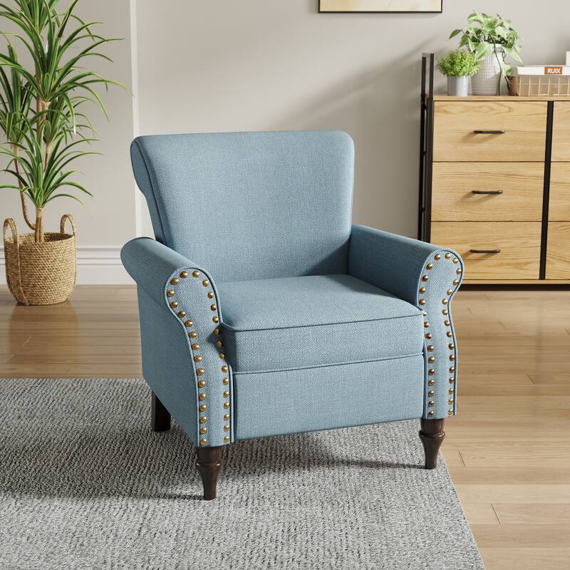 Living Room Armchair with Nailhead Trim - 29.9"W x 29.9"H x 32.9"D