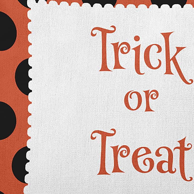 Halloween Trick or Treat Dots Accent Pillow