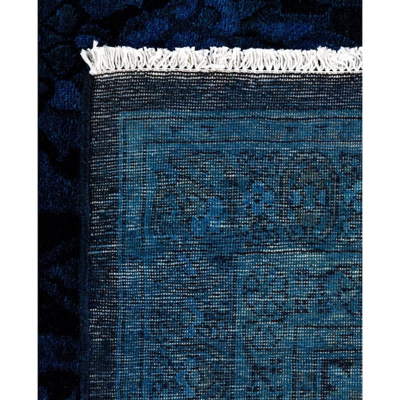 Overdyed One-of-a-Kind Hand-Knotted Area Rug - Black - 8' 0" x 10' 6"