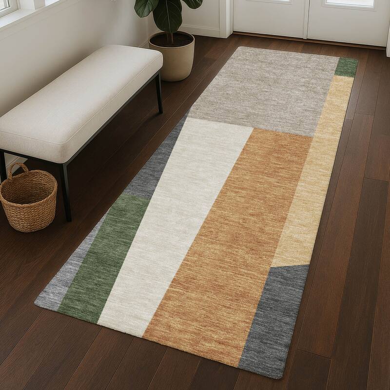 Machine Washable Indoor/ Outdoor Contemporary Jolie Chantille Rug