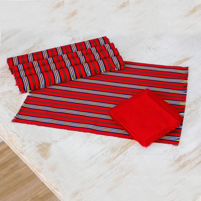 Handmade Cotton placemats and napkins,(Guatemala)]