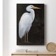 preview thumbnail 6 of 6, White Heron Portrait I Premium Gallery Wrapped Canvas - Ready to Hang